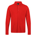 Classic Red - Front - Regatta Mens Pro Long-Sleeved Polo Shirt