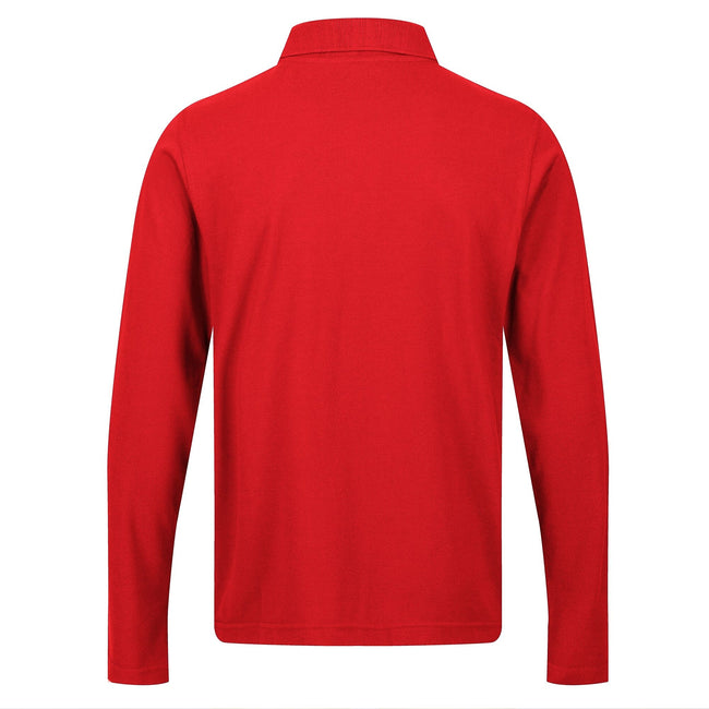 Classic Red - Back - Regatta Professional Mens Long-Sleeved Polo Shirt