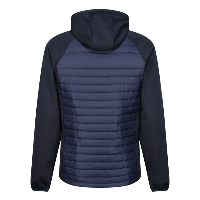 Navy-French Blue - Back - Regatta Mens Navigate Quilted Hybrid Jacket