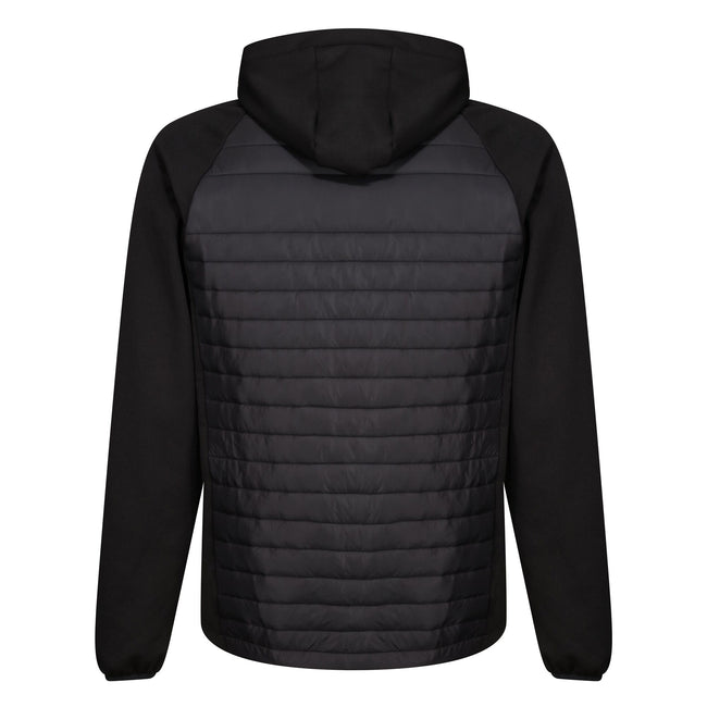 Black-Classic Red - Back - Regatta Mens Navigate Quilted Hybrid Jacket