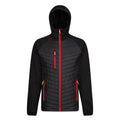 Black-Classic Red - Front - Regatta Mens Navigate Quilted Hybrid Jacket