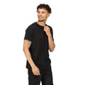 Black - Side - Regatta Professional Mens Cotton Soft Touch T-Shirt