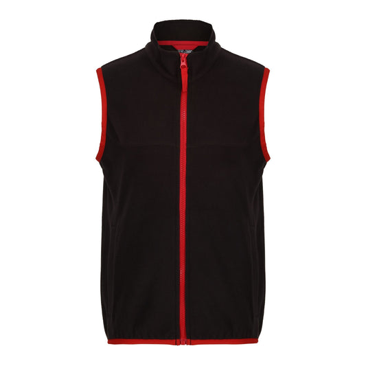 Black - Front - Regatta Professional Childrens-Kids Microfleece Body Warmer