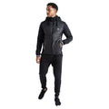 Black - Pack Shot - Dare 2B Mens Hooded Padded Full Zip Hybrid Jacket
