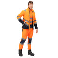 Orange-Navy - Lifestyle - Regatta Mens Hi-Vis 2 Layer Soft Shell Jacket