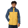 Dark Denim-Gold Straw - Pack Shot - Regatta Mens Baymoor Waterproof Jacket