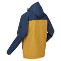 Dark Denim-Gold Straw - Side - Regatta Mens Baymoor Waterproof Jacket