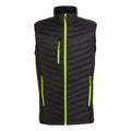 Black-Lime Green - Front - Regatta Professional Mens Quilted Hybrid Gilet