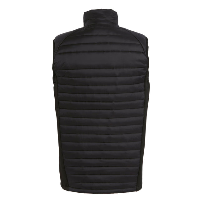 Black-Lime Green - Back - Regatta Professional Mens Quilted Hybrid Gilet