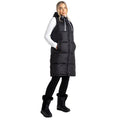 Black - Close up - Regatta Womens-Ladies Society Padded Longline Gilet