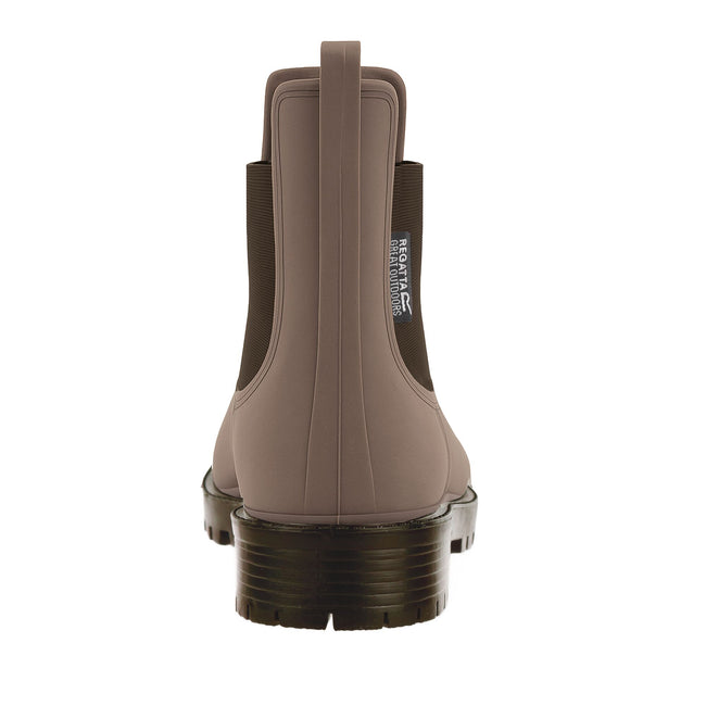 Mocha - Back - Regatta Womens-Ladies Lady Harriett II Ankle Wellington Boots