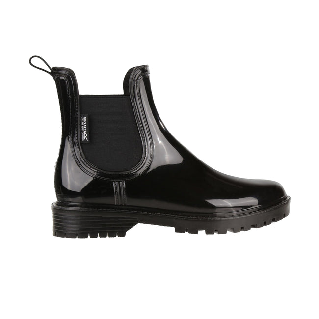 Black - Side - Regatta Womens-Ladies Lady Harriett II Ankle Wellington Boots