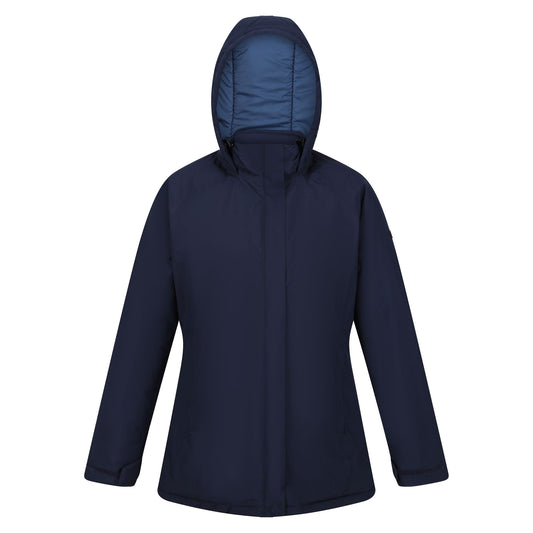 Navy - Front - Regatta Womens-Ladies Sanda III Waterproof Jacket