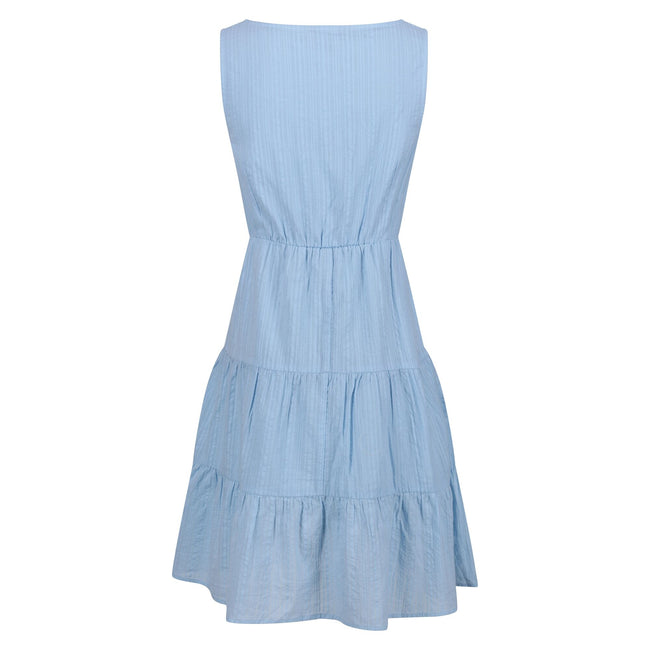 Powder Blue - Back - Regatta Womens-Ladies Zariah Tiered Casual Dress