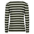 Dark Khaki-Light Vanilla - Back - Regatta Womens-Ladies Federica Stripe Long-Sleeved T-Shirt