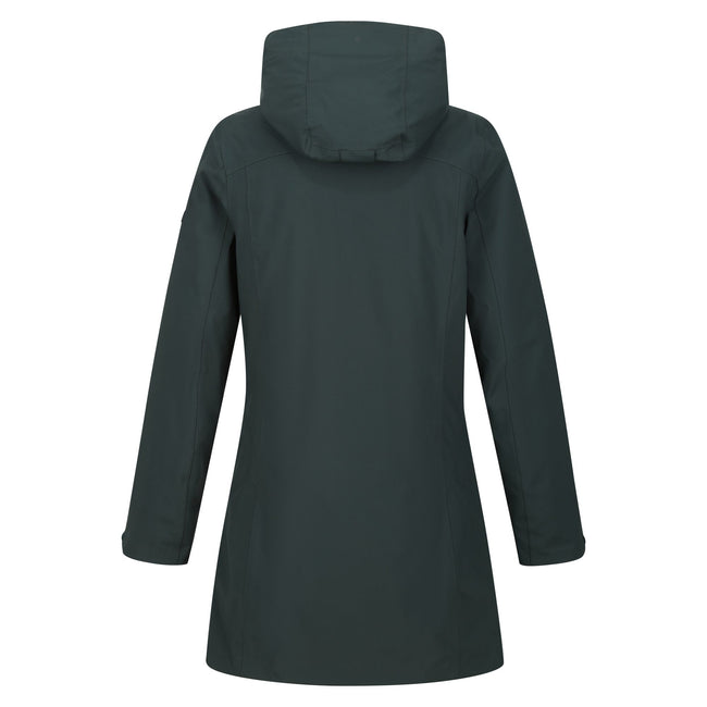 Darkest Spruce-Black - Back - Regatta Womens-Ladies Denbury IV 2 in 1 Waterproof Jacket
