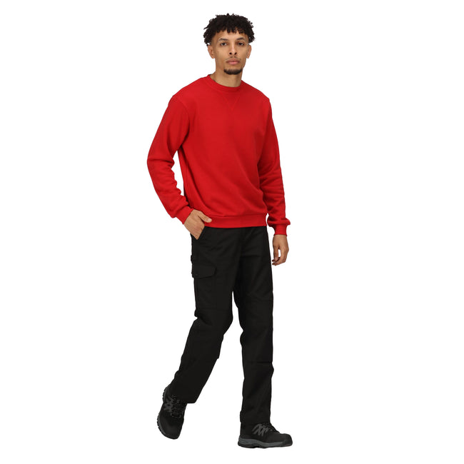 Classic Red - Side - Regatta Professional Mens Crew Neck Sweatshirt