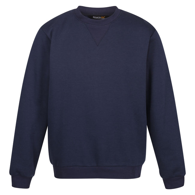 Navy - Front - Regatta Professional Mens Crew Neck Sweatshirt