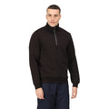 Black - Side - Regatta Professional Mens Quarter Zip Sweatshirt