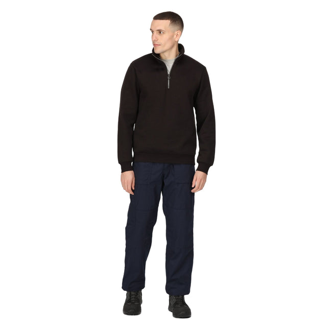 Black - Pack Shot - Regatta Professional Mens Quarter Zip Sweatshirt