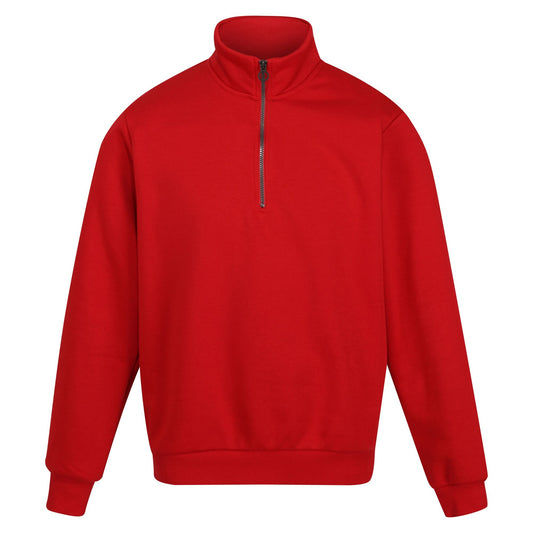 Classic Red - Front - Regatta Professional Mens Quarter Zip Sweatshirt