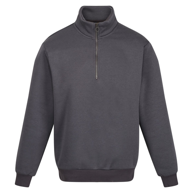 Seal Grey - Front - Regatta Professional Mens Quarter Zip Sweatshirt