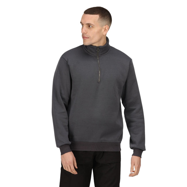 Seal Grey - Side - Regatta Professional Mens Quarter Zip Sweatshirt