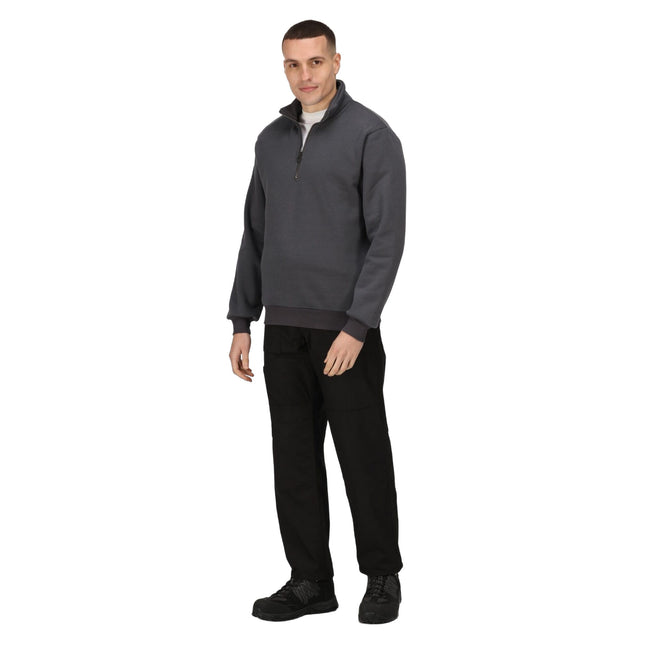 Seal Grey - Pack Shot - Regatta Professional Mens Quarter Zip Sweatshirt