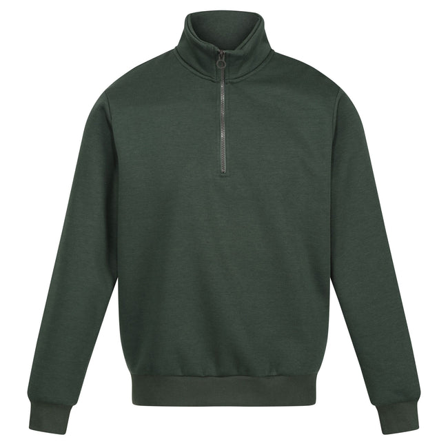 Dark Green - Front - Regatta Professional Mens Quarter Zip Sweatshirt