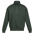 Dark Green - Front - Regatta Professional Mens Quarter Zip Sweatshirt