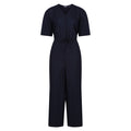 Navy - Front - Regatta Womens-Ladies Streap Lightweight Button Front Short-Sleeved Jumpsuit