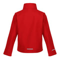 Classic Red-Black - Back - Regatta Professional Childrens-Kids 2 Layer Soft Shell Jacket