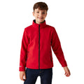 Classic Red-Black - Side - Regatta Professional Childrens-Kids 2 Layer Soft Shell Jacket