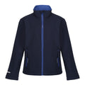 Navy-New Royal - Front - Regatta Professional Childrens-Kids 2 Layer Soft Shell Jacket
