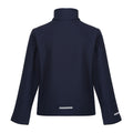 Navy-New Royal - Back - Regatta Professional Childrens-Kids 2 Layer Soft Shell Jacket