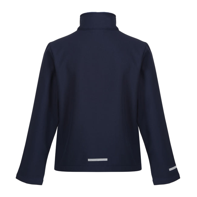 Navy-New Royal - Back - Regatta Professional Childrens-Kids 2 Layer Soft Shell Jacket