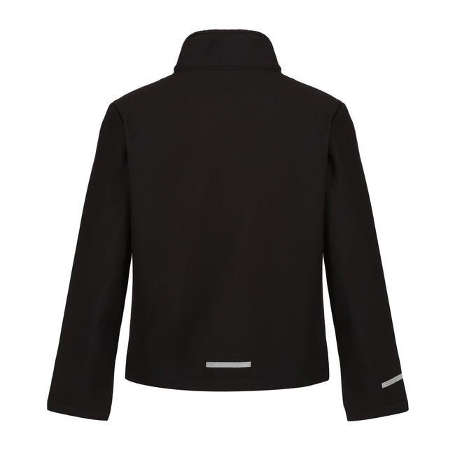 Black - Back - Regatta Professional Childrens-Kids 2 Layer Soft Shell Jacket