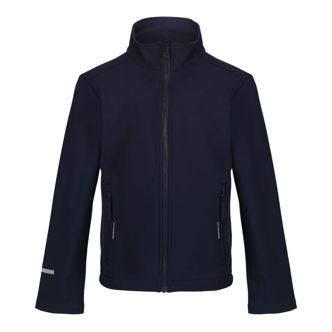Navy - Front - Regatta Professional Childrens-Kids 2 Layer Soft Shell Jacket