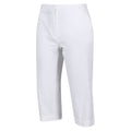 White - Side - Regatta Womens-Ladies Bayla Cropped Trousers