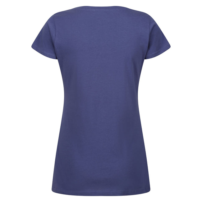 Dusty Denim - Back - Regatta Womens-Ladies Breezed III Happy Wandering T-Shirt
