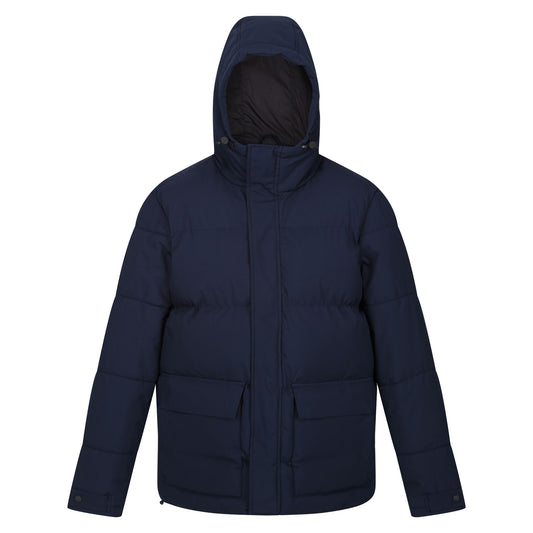 Navy - Front - Regatta Mens Falkner Padded Jacket