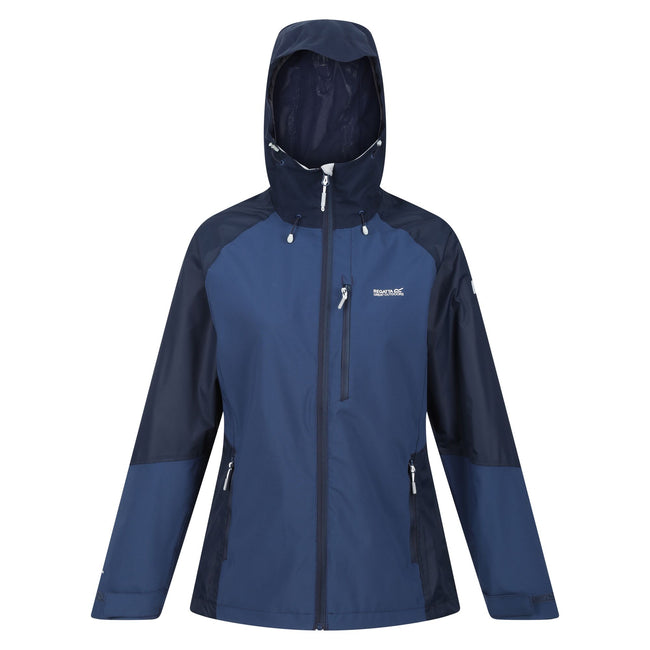 Admiral Blue-Navy - Front - Regatta Womens-Ladies Highton IV Stretch Raincoat