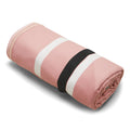 Seashell Pink-White - Lifestyle - Regatta Striped Microfibre Beach Towel