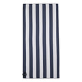 Navy-White - Front - Regatta Striped Microfibre Beach Towel