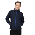 Navy-New Royal - Side - Regatta Professional Childrens-Kids 2 Layer Soft Shell Jacket