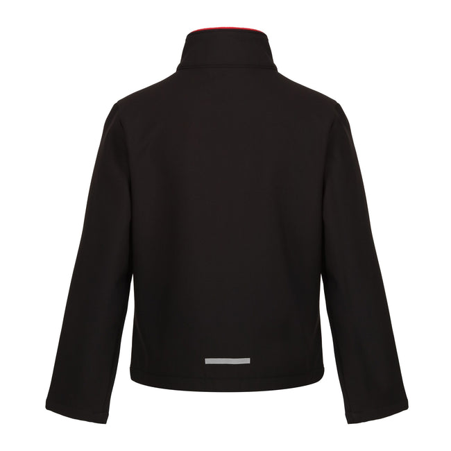 Black-Classic Red - Back - Regatta Professional Childrens-Kids 2 Layer Soft Shell Jacket