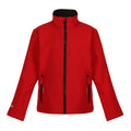 Classic Red-Black - Front - Regatta Professional Childrens-Kids 2 Layer Soft Shell Jacket