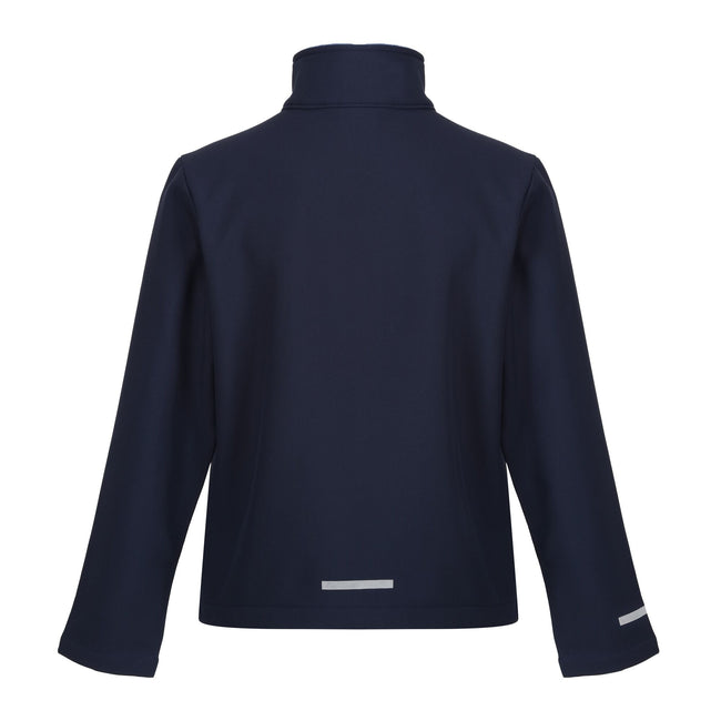 Navy-New Royal - Back - Regatta Professional Childrens-Kids 2 Layer Soft Shell Jacket