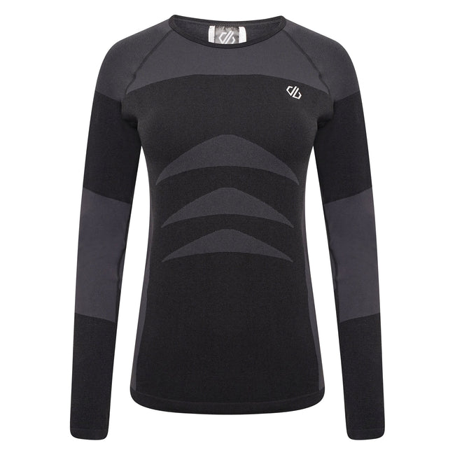 Black-Black - Back - Dare 2B Womens-Ladies In The Zone II Base Layer Set