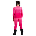 Pure Pink - Back - Dare 2B Girls In The Zone II Gradient Base Layer Set